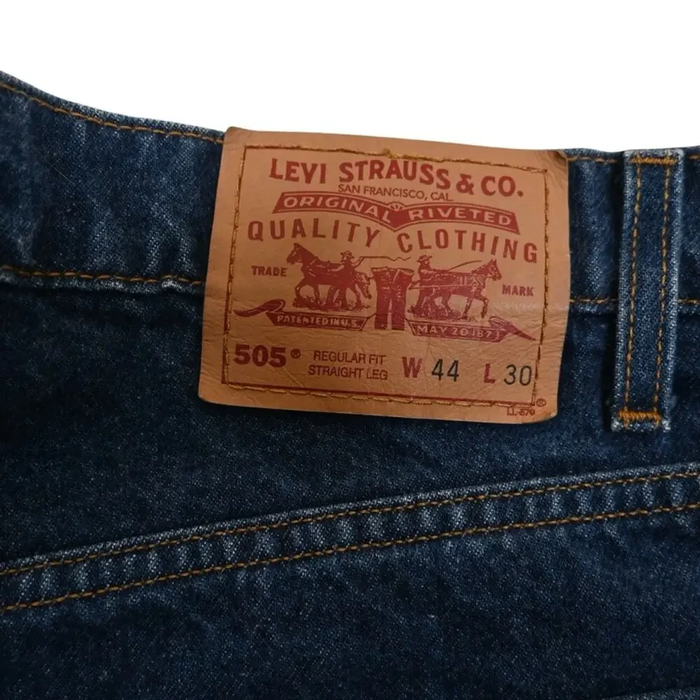 Levi's Mens 505 Regular Fit Straight Leg Vintage Jean 44x30